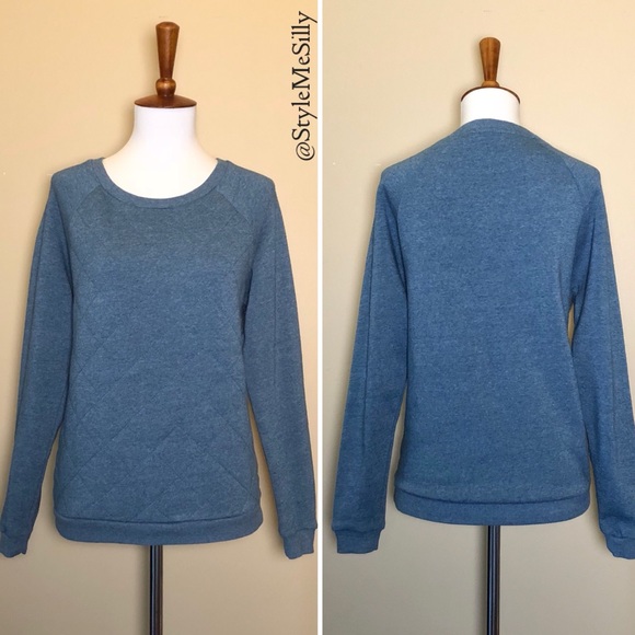 Alternative blue quilted pullover sweatshirt - Picture 2 of 4